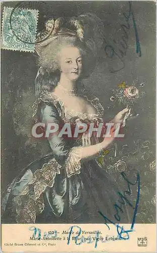 Cartes postales Musee de Versailles Marie Antoinette a la Rose