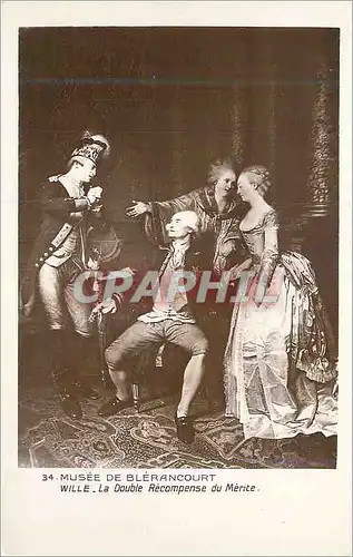 Cartes postales Musee de Blerancourt Wille La Double Recompense du Merite