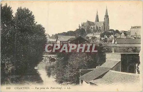 Ansichtskarte AK Chartres Vue Prise du Pont Neuf