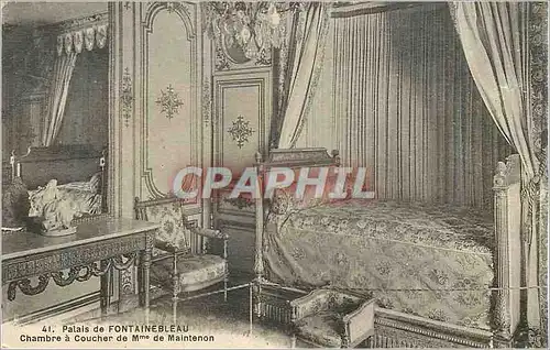 Ansichtskarte AK Palais de Fontainebleau Chambre a Coucher de Mme Maintenon