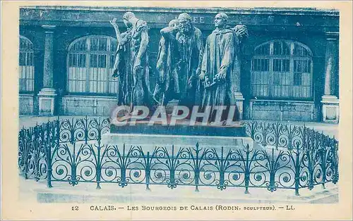 Cartes postales Calais Les Bourgeois de Calais (Rodin Sculpteur)