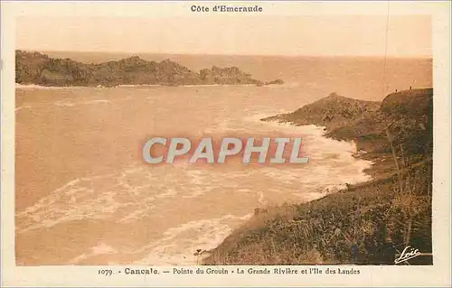 Ansichtskarte AK Cancale Pointe du Grouin la Grande Riviere et l'Ile des Landes