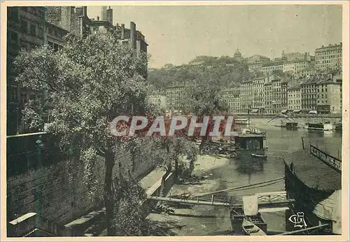 Ansichtskarte AK Lyon la Saone en Amont du Pont la Feuillee