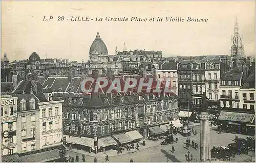 Ansichtskarte AK Lille la Grande Place et la Vieille Bourse