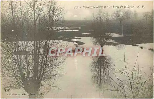 Cartes postales Coucher de Soleil sur les Bords de la Loire