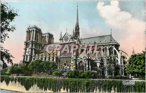 Moderne Karte Notre Dame de Paris l'Abside et Cote Sud