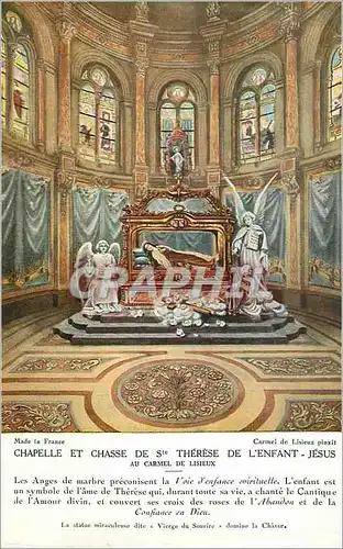 Cartes postales Carmel de Lisieux Chapelle et Chasse de Ste Therese de l'Enfant Jesus