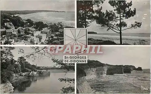 Moderne Karte Saint Georges de Didonne vue Generale la Plage de Suzac la Corniche la Pointe de Suzac