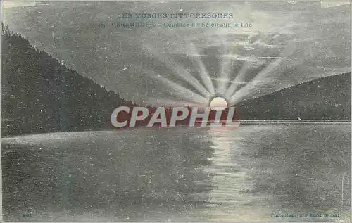 Cartes postales Gerardmer les Vosges Pittoresques Coucher de Soleil sur le Lac