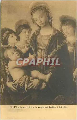 Cartes postales Firenze Galleria Uffizi la Vergina col Bambino
