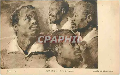 Cartes postales Musee de Bruxelles Rubens Tetes de Negres