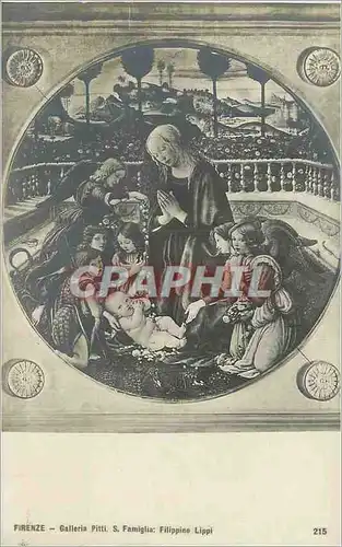 Cartes postales Firenze Galleria Pitti S Famiglia Filippino Lippi