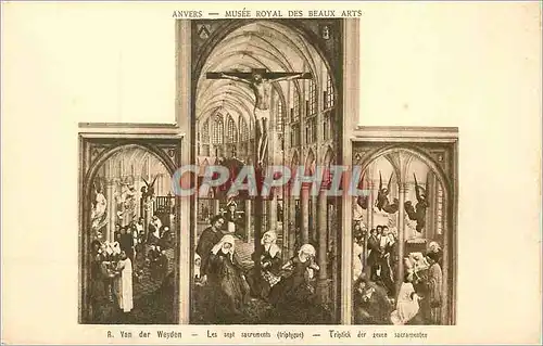 Cartes postales Anvers Musee Royal des Beaux Arts Van der Weyden les Sept Sacrements