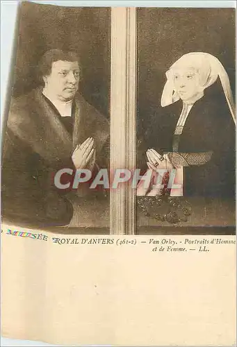 Cartes postales Musee Royal d'Anvers Van Orley Portraits d'Homme et de Femme