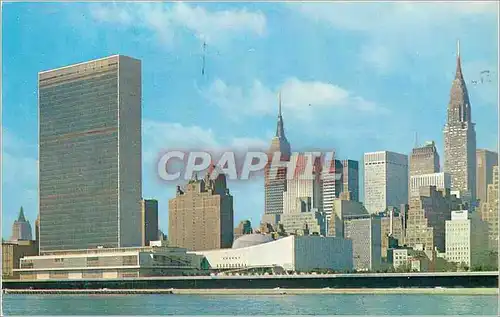 Cartes postales moderne New York NY United Nations Buildings Tudor City Empire State and Chrysler Buildings as seen from