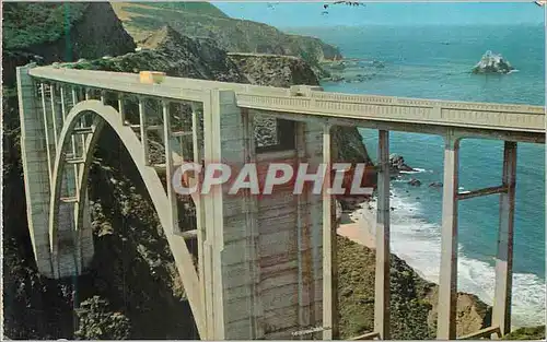 Moderne Karte Bixby Bridge this Graceful Structure Spans the Creek of the same name on Highway near Big Sur