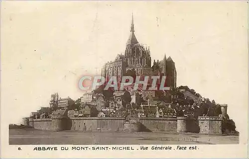 Cartes postales Abbaye du Mont Saint Michel vue Generale Face Est