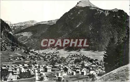 Moderne Karte Morzine (Hte Savoie) alt 1000m Vue Generale et Pointe de Ressachaux