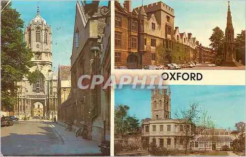Moderne Karte Oxford Balliol College and Martyrs' Memorial Tom Tower Christ Church Botanic Gardens and Magdale