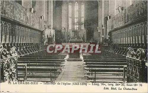 Cartes postales la Chaise Dieu Interieur de l'Eglise(1343 1378)