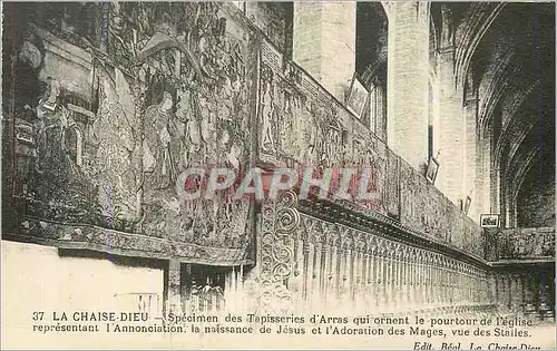 Cartes postales la Chaise Dieu Specimen des Tapisseries d'Arras