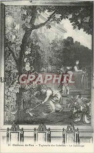 Cartes postales Chateau de Pau Tapisserie des Gobelins le Jardinage