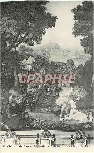 Cartes postales Chateau de Pau Tapisserie des Gobelins la Cueille des Fruits