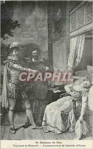 Cartes postales Chateau de Pau Tapisserie de Beauvais Evanouissement de Gabrielle d'Estree