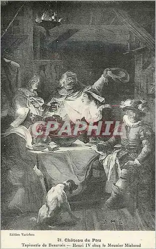 Cartes postales Chateau de Pau Tapisserie de Beauvais Henri IV Chez le Meunier Michaud
