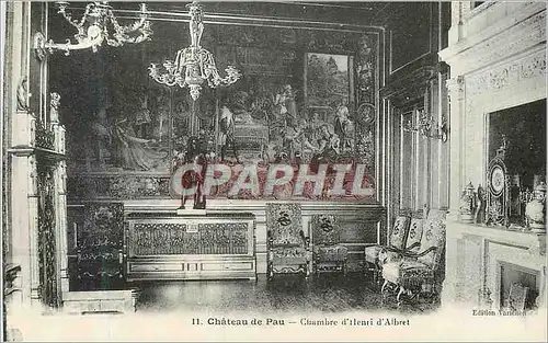 Ansichtskarte AK Chateau de Pau Chambre d'Henri d'Albret