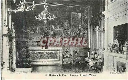 Cartes postales Chateau de Pau Chambre d'Henri d'Albret
