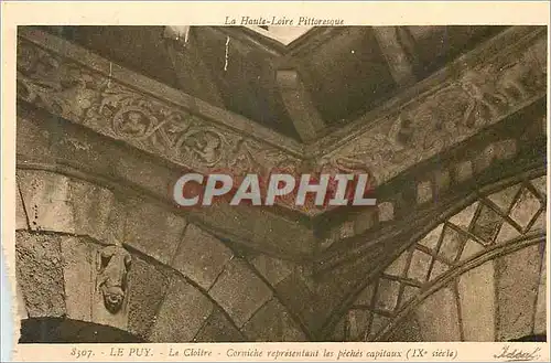 Cartes postales le Puy le Cloitre Corniche Representant les Peches Capitaux (IXe siecle) la Haute Loire Pittores