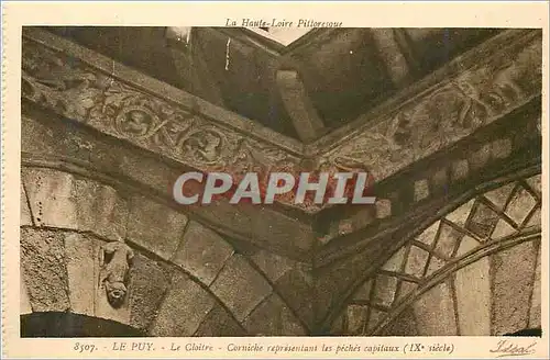 Cartes postales le Puy le Cloitre Corniche Representant les Peches Capitaux (IX e siecle) la Haute Loire Pittore