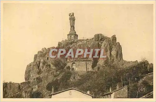 Ansichtskarte AK le Puy (Haute Loire) Statue de N D de France sur le Rocher Corneille