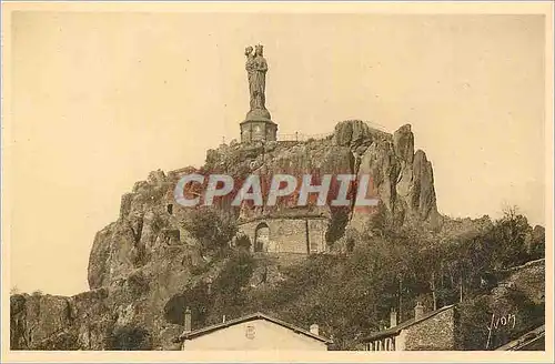 Cartes postales le Puy (Haute Loire) Statue de N D de France sur le Rocher Corneille