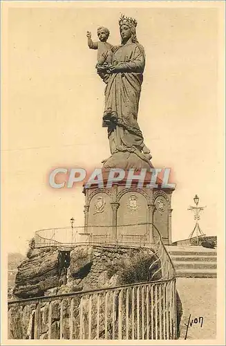 Ansichtskarte AK le Puy (Haute Loire) Statue de N D de France sur le Rocher Corneille