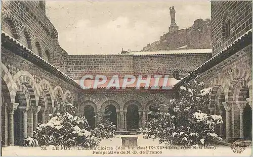 Cartes postales le Puy l'Ancien Cloitre  perspective de N D de France