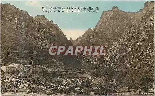 Ansichtskarte AK Environs de Lamalou les Bains Gorges d'Heric et Village du Verdier