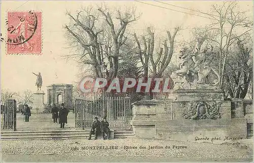 Ansichtskarte AK Montpellier Entree des Jardins du Peyrou