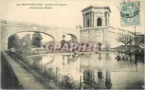 Cartes postales Montpellier Jardins du Peyrou (Promenade Basse)