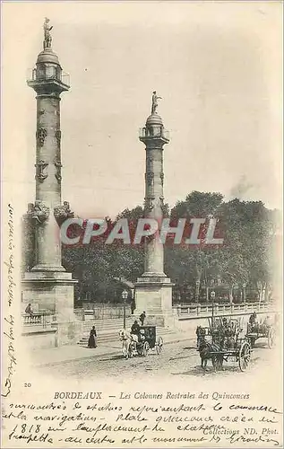 Cartes postales Bordeaux les Colonnes Rostrales des Quinconces