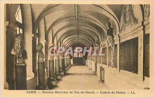 Cartes postales Paris Hopital Militaire du Val de Grace Couloir du Cloitre