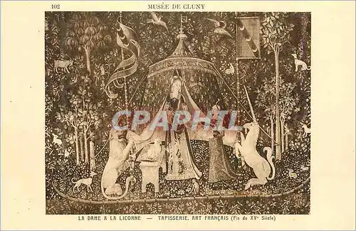 Cartes postales Musee de Cluny la Dame a la Licorne Tapisserie Art Francais (fin du XVe siecle)