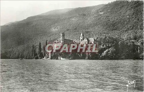 Moderne Karte le Lac du Bourget et l'Abbaye d'Hautecombe (savoie)
