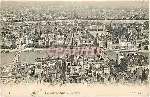 Ansichtskarte AK Lyon vue Generale prise de Fourviere