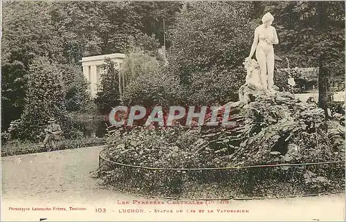 Cartes postales Luchon Statue du Lys et de Vaporarium les Pyrenees Centrales