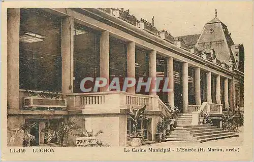 Ansichtskarte AK Luchon le Casino Municipal l'Entree (H Martin arch)