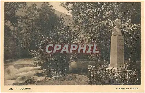 Cartes postales Luchon le Buste de Rostand