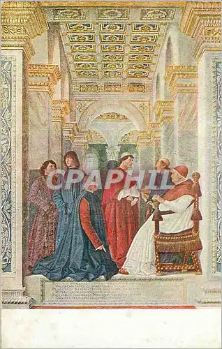 Cartes postales Melozza da Forli Sisto IV du Udienza al Platina Roma vaticana