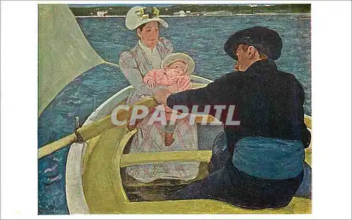 Cartes postales moderne 1758 the boating party by mary cassatt(1877 1926) chester date collection